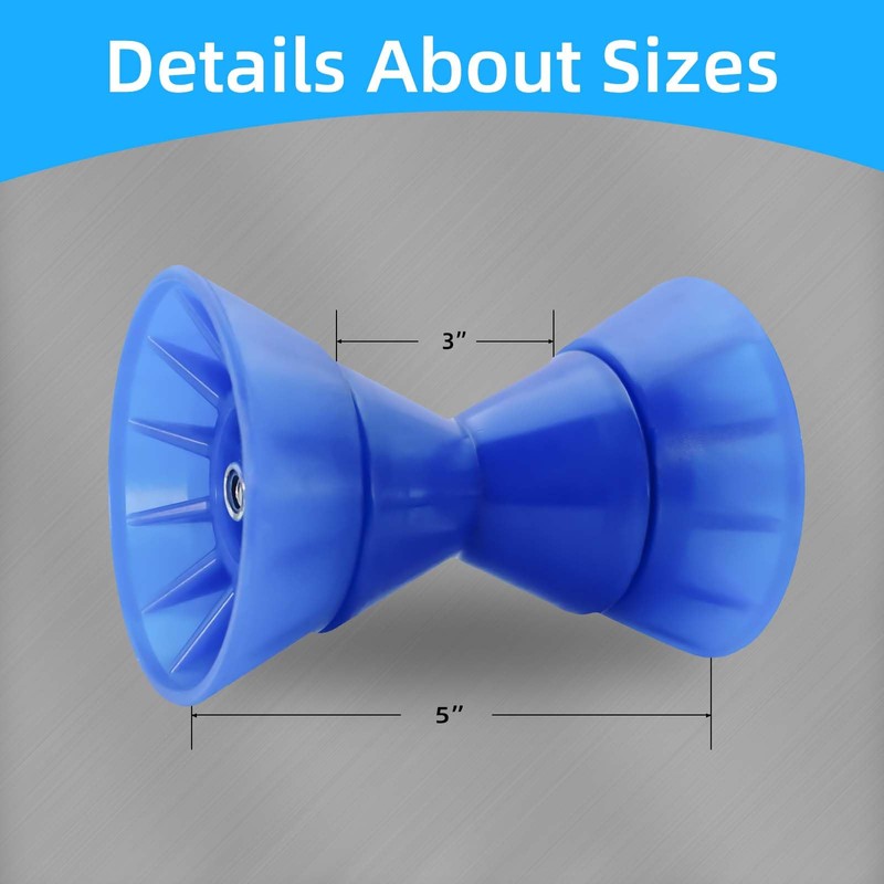 JFATXTT 3" Boat Trailer Roller Bow Stop with 1/2" Shaft