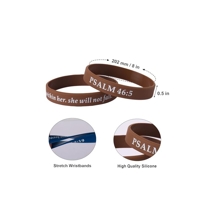 Motivational Bible Verses Rubber Bracelets for All Ages – Inspirational
