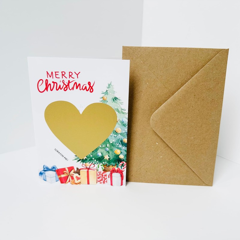 Christmas DIY Scratch Reveal Card - Christmas Morning | Christmas