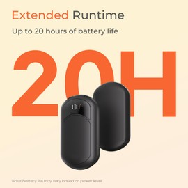 Hand Warmers Rechargeable, 4 Pack Electric Hand Warmer with Gift Box, LED Battery and Temperature Display, Quick Heating Portable Pocket Heater, for Men Women, Camping, Hunting Black