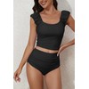 Eomenie Tankini Swimsuits for Women Ruched Tummy Control Bathing Suit