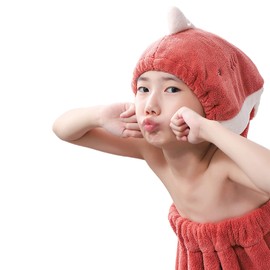 JK Home Towel Cap, Hair Cap for Adults, Hair Drying Towel, Hair Turban, Absorbent and Quick Drying, After Bath, Face Washing, Bath Supplies, Sea and Pool, Stylish, Whale, Free size