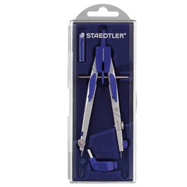 Staedtler 553 01 Compass with Push Button Mechanism and Spindle Guide
