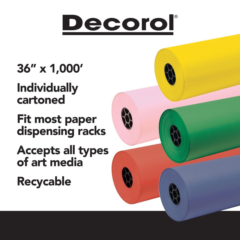Pacon 101209 Decorol Flame Retardant Art Rolls, 40 lb, 36-Inch