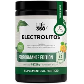 LIFE 360 Electro Mix 75 Servicios en Polvo, Envase que contiene 488 g  Rinde 75 servicios por envase. Contiene vitamina C, inulina de agave, citrato  