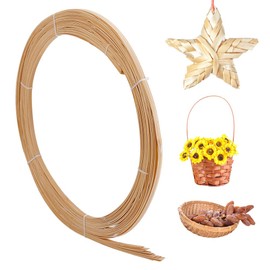 NBEADS 32.8 Yards Bamboo Strips, 0.24inch Wide Flat Wicker Rattan Webbing Basket Weaving Materials DIY Basket Rattan for Basket Making Webbing Furniture Weaving DIY Crafts