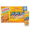 Lance Sandwich Crackers, Toasty Peanut Butter, 20 Individually Wrapped Packs,