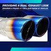 2PCS Dual Exhaust Tips, 2.5 Inch Inlet 3.5 Inch Outlet