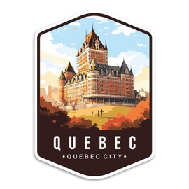 Quebec City, Quebec Canada Province Travel Sticker Sticker Decal Notebook Car Laptop 4"x5.5" (Color)