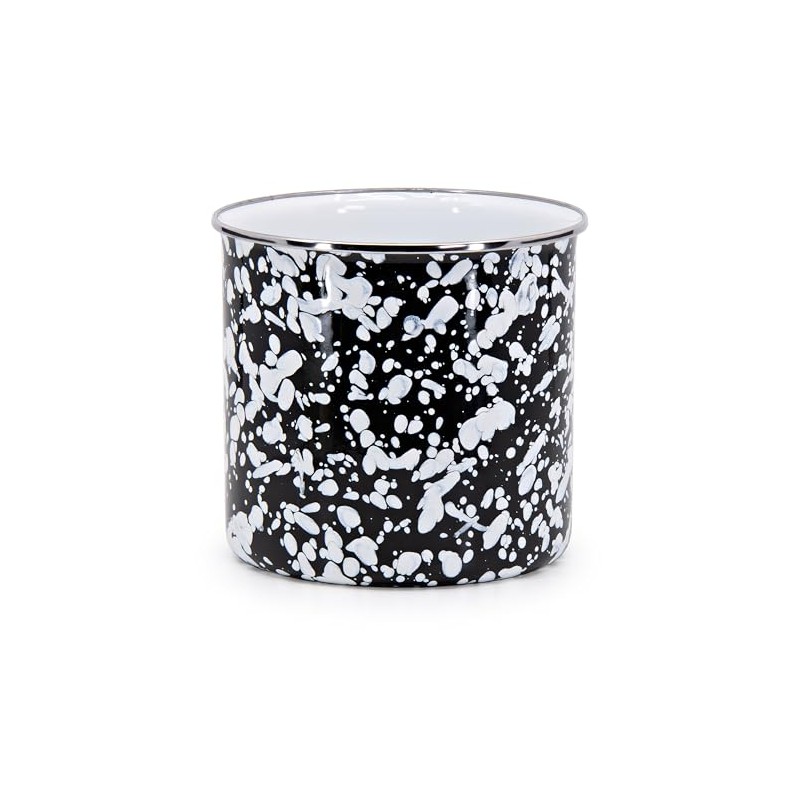 Golden Rabbit Enamelware - Utensil Holder (Black Swirl)