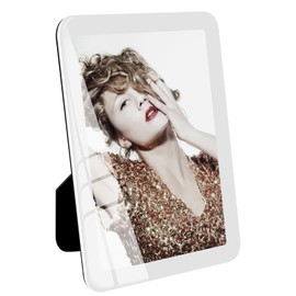 Bluesun 4x6 picture frame white, picture frames glass, hanging picture frame, Matted for wall and tabletop Decor (4x6, white)