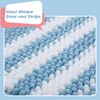 Biscpro Bath Mat Rug Extra Soft and Absorbent Fluffy Striped