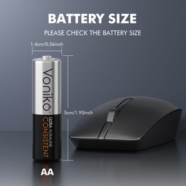 Voniko AA Batteries 48 Pack - Alkaline Double A Battery - Ultra Long-Lasting, Leakproof 1.5v Batteries - 10-Year Shelf Life