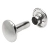 ONLYKXY 100pcs Metallic Leathercraft Rivets Double Cap 8MM/0.3inch Rivet Bottom