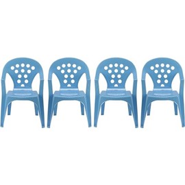 Baby Lulu Lightweight Stacking Play, Study or Dining Kids Chairs - Made in Italy - 4 Chairs - Brilliant Colors - Bright Yellow