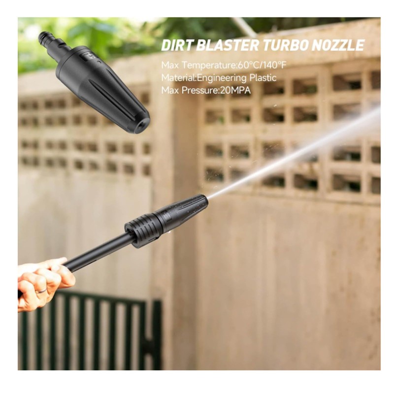Turbo Pressure Washer Nozzle Rotor Cleaning Nozzle Accessories Suitable for