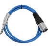 Seismic Audio - SATRXL-M2 - Blue 2' XLR Male to