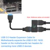 MEIRIYFA Motherboard USB3.0 19PIN Splitter 1 to 2 Extension Cable,USB