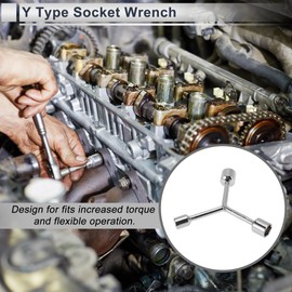 RATCHROLL 1 Pcs Socket Wrench 75mm,75mm,80mm Spanner Socket Remover Hexagon Carbon Steel 13mm,16mm,18mm for Car Motorcycle Dirtbike Y Shaped 3 Way Wrench Sleeve