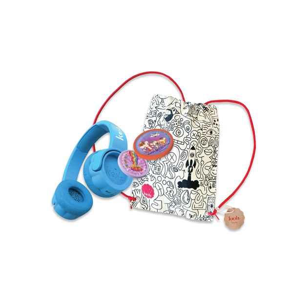 Kekz (Edel) Set di accessori per biscotti Premium Blu: include gioco d'ascolto Cookie Crew (lingua italiana non garantita) e sacchetto da collezione (cuffie per bambini dai 3 anni in su, cuffie da
