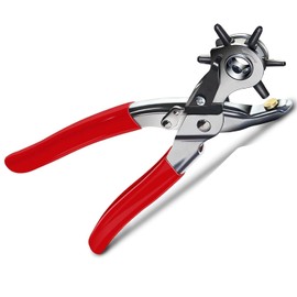 Belt Hole Puncher for Leather,Leather Hole Punch Belt Puncher Tool Set,6 Holes Heavy Duty Rotary Puncher for Belts, Watch Bands, Straps, Dog Collars, Saddles, Fabric, DIY Home or Craft Projects