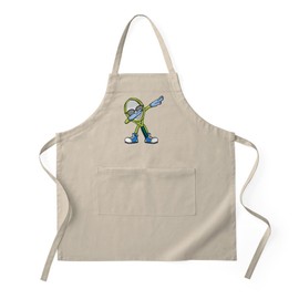 CafePress Tennis Player Dabbing Tennis Racket Tennis Kitchen Apron with Pockets, Grilling Apron, Baking Apron