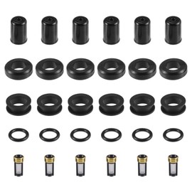 Partuto Fuel Injector Seal O Ring - Car O-Ring Rebuild Repair Kit - for Toyota 3VZE 3.0 V6 NBR Rubber Black - 6 Sets