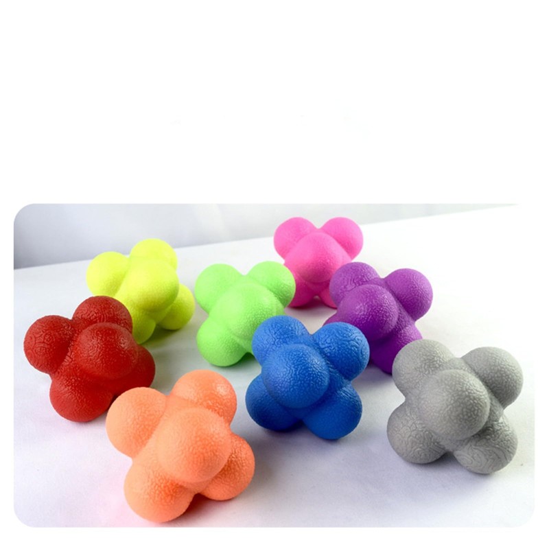 CHUANGOU 6 Pieces Training Ball, Hex Bounce Reaction Ball Portable