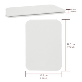 Yatnks Makeup Mirror, 6x8 Inches Portable PU Leather Mirror, Folding Desktop Vanity Mirror with Adjustable Stand for Vanity Table, Office, Travel (M, White)