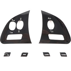 DIYUCAR Aluminium Alloy Black Car Styling Steering Wheel Knob Frame Covers Trim Sticker For Jaguar XF 2012-2015 Interior Accessories