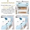50" 55" 60" White Wood Bunk Bed Ladder, Lofted/Dorm/RV Bed