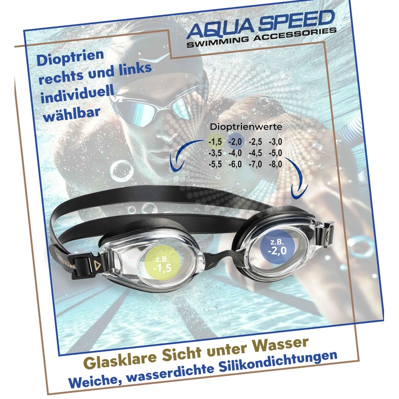 Aqua-Speed Swimming Goggles with Visibility – Lumina – Dioptre for