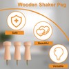 MOROBOR 10pcs Wood Wall Hooks, Decorative Wooden Hooks, Screw-On Solid