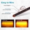Partsam Submersible 17" Inch Thin Amber Led Turn Signal Light