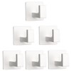 Vanloory Bath Towel Hooks, 6 Pack Self Adhesive Square Coat