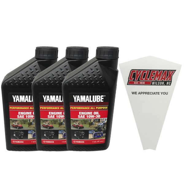 Cyclemax Three Pack compatible with Yamaha Yamalube Golf Car Engine