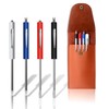 4pcs Pocket Screwdriver Set with 1 Synthetic Leather Case, Removable