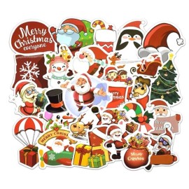 Christmas Themed Decal Stickers Assorted Lot of 25 Pieces
