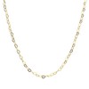 18k Gold-Flashed Flat Heart Sterling Silver Nickel Free Chain Necklace