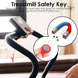HUNKEN 2 Pack Treadmill Magnetic Safety Switch Universal Treadmill Replacement Magnetic Lock Treadmill Emergency Stop Device Treadmill Accessories Suitable for Most Treadmills