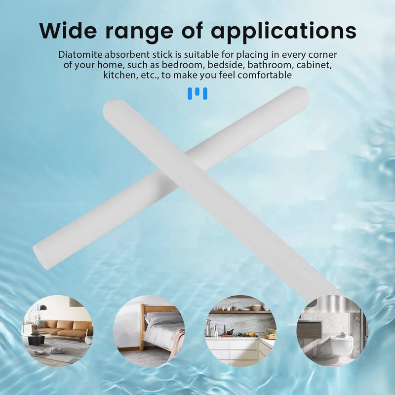 Yoiimiya 8 Pcs Diatomite Moisture Absorbing Stick Water Absorption Rod