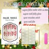 Press on Nails Square Short Length Christmas Acrylic Glossy Full
