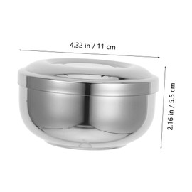 Alipis Shaving Soap Bowl Shave Soap Cup Men Hair Shave Brush Bowl Shaving Dishes Shaving Soap Dispenser Shaving Bowl Holder Shaving Cup Shaving Bowl with Lid Stainless Steel Silver