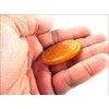 Jet International Golden Quartz Worry Stone Irish Carved India Handcrafted