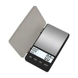 Youerte Espresso Scale with Timer 1000g x 0.1g Small & Thin Travel Coffee Scale, Mini Digital Scale Grams and Ounces with Large Backlit LCD Stainless Steel Pocket Food Scale Drip Tray Pulling Scale