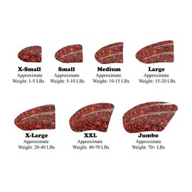 Purrdy Paws 3 Month Supply Soft Nail Caps for Dog Claws Ruby RED Glitter X-Large