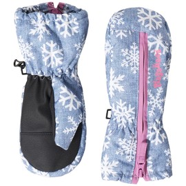 Playshoes Unisex Children's Mittens Winter Gloves, Snowflake zip