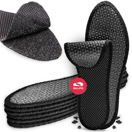 SULPO 3 Pairs of Insoles for Sweaty Feet, Shoe Insoles for Sweaty Feet with Activated Carbon for Fresh Soles, Anti Sweat Soles, Size 43