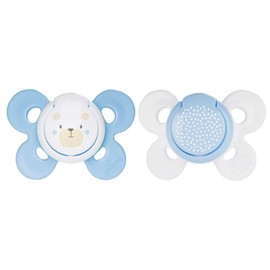 CHICCO, Set de Chupón para Bebé PhysioForma Comfort, 0 a 6 meses, Color Azul