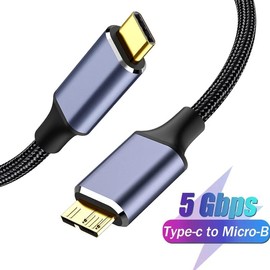 FANTIA USB 3.0 Cable, 0.5M USB C to Micro B Cable Fast Data Transfer Data Cable, for TV, Laptop, PC, Projector, Smartphone, Tablet, Camera, Hard Drive